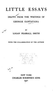 Cover of: Little essays