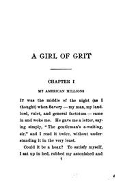 Cover of: A girl of grit: a story of the intelligence department