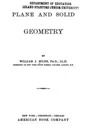 Cover of: Plane and solid geometry