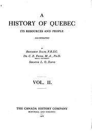 Cover of: A history of Quebec: its resources and people : illustrated