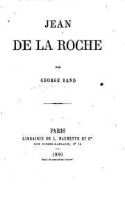 Cover of: Jean de La Roche