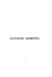 Cover of: Euclidian geometry
