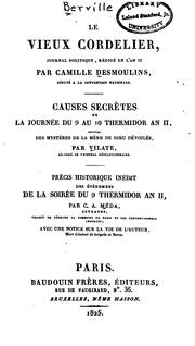 Cover of: Le vieux cordelier by Camille Desmoulins