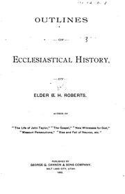 Cover of: Outlines of ecclesiastical history