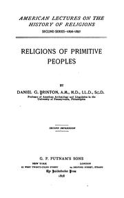 Cover of: Religions of primitive peoples