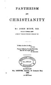 Cover of: Pantheism and Christianity.