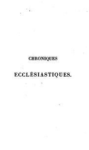Cover of: Histoire ecclésiastique des églises réformées au royaume de France by Théodore de Bèze