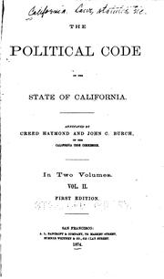 Cover of: The political code of the State of California