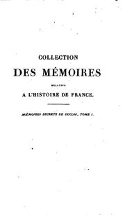 Cover of: Mémoires ...