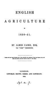 Cover of: English agriculture in 1850-51.