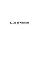 Cover of: Talks to writers.