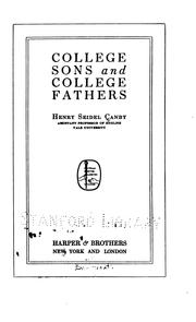 Cover of: College sons and college fathers. by Henry Seidel Canby