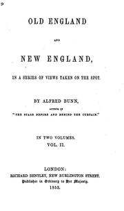 Cover of: Old England and New England, in a series of views taken on the spot.