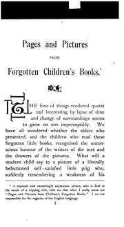 Pages and pictures from forgotten children's books by Andrew White Tuer