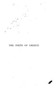 Cover of: The poets of Greece.