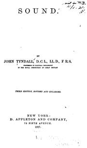 Cover of: Sound. by John Tyndall