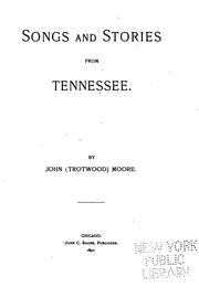 Cover of: Songs and stories from Tennessee