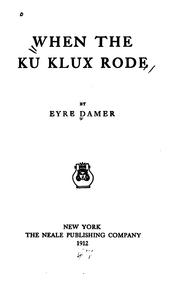 Cover of: When the Ku Klux rode.