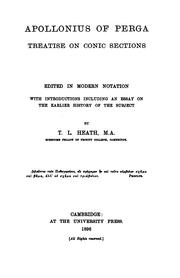 Cover of: Treatise on conic sections.