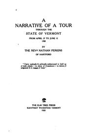 Cover of: A narrative of a tour through the state of Vermont from April 27 to June 12, 1789.