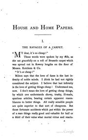 Cover of: House and home papers. by Harriet Beecher Stowe