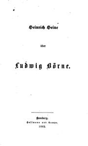 Cover of: Heinrich Heine über Ludwig Börne.