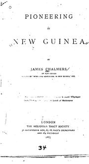 Cover of: Pioneering in New Guinea