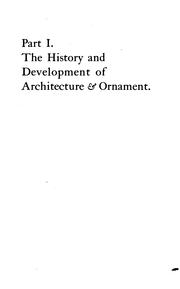 Cover of: A manual of historic ornament: treating upon the evolution, tradition, and development of architecture & the applied arts