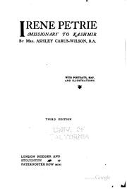 Cover of: Irene Petrie: missionary to Kashmir