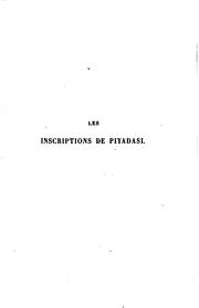 Cover of: Les inscriptions de Piyadasi