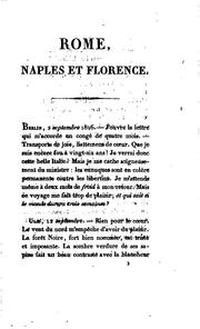 Rome, Naples et Florence by Stendhal