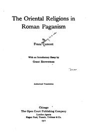 Cover of: The oriental religions in Roman paganism: With an introductory essay by Grant Showerman.