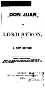 Cover of: Don Juan. by Lord Byron