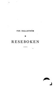 Cover of: Reseboken: noveller af Per Hallström.