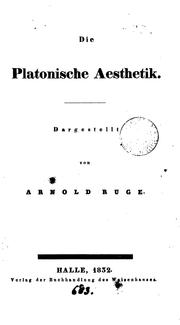Cover of: Die platonische Aesthetik.