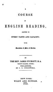 Cover of: A course of English reading by James Pycroft