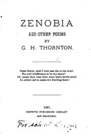 Zenobia and other poems by George H. Thornton