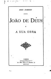 Cover of: João de Deus e a sua obra.