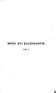 Medii ævi kalendarium by R. T. Hampson