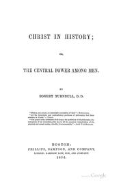 Cover of: Christ in history by Turnbull, Robert