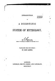 Cover of: Introduction to a scientific system of mythology.