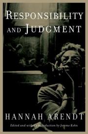 Responsibility and Judgment by Hannah Arendt, Jerome Kohn, Gen Nakayama