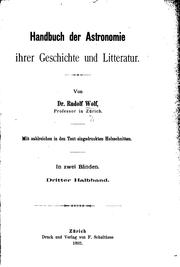 Cover of: Handbuch der Astronomie: ihrer Geschichte und Litteratur.