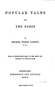 Cover of: Popular tales from the Norse