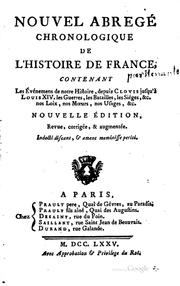Cover of: Nouvel abrégé chronologique de l'histoire de France: contenant les événemens de notre histoire, depuis Clovis jusqu'à Louis XIV ...