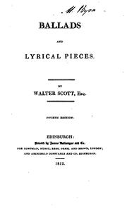 Cover of: Ballads and lyrical pieces. by Sir Walter Scott