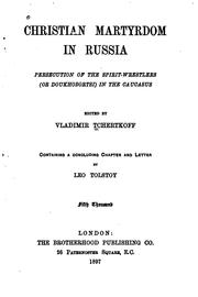 Cover of: Christian martyrdom in Russia by V. G. Chertkov