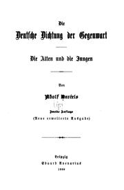 Die deutsche Dichtung der Gegenwart by Bartels, Adolf