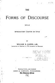 Cover of: The forms of discourse with an introductory chapter on style