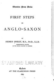 Cover of: First steps in Anglo-Saxon